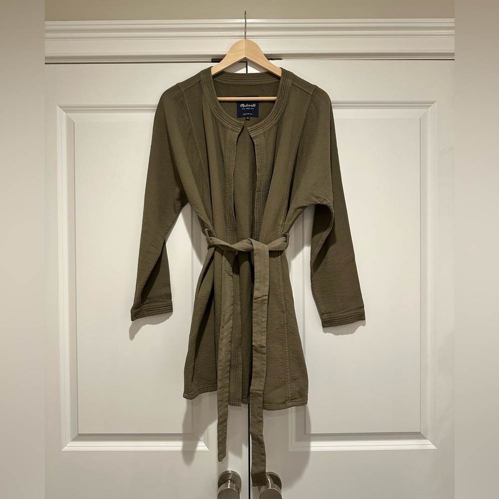 MADEWELL green cotton lightweight jacket; size S